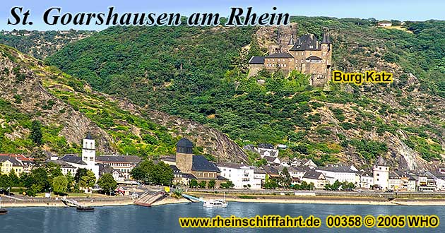 Rheinschifffahrt St. Goarshausen, Burg Katz, Loreley, St. Goar, Burg Rheinfels, Mittelrhein, Boppard, Bacharach, Lorch, Assmannshausen, Bingen, Rüdesheim, Rheingau 2024 2025	