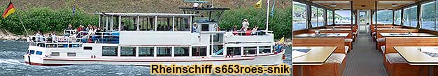 Schiffsfahrten mit dem Rheinschiff s653roes-snik auf dem Mittelrhein und im Rhein-Main-Gebiet