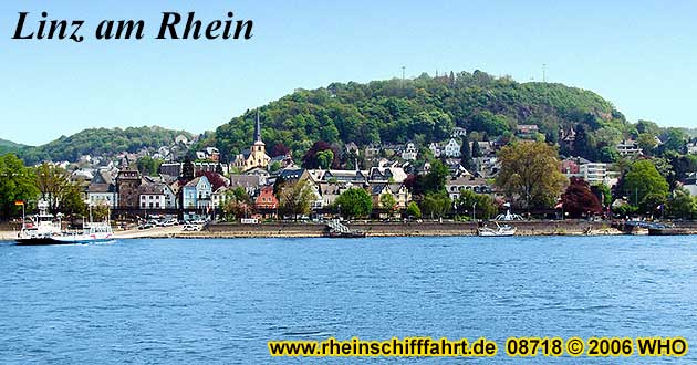 Rheinschifffahrt Linz am Rhein Remagen Unkel Bad Honnef Knigswinter Siebengebirge Drachenfels Bad Godesberg Bonn Schiffsausflge Kln Schifffahrt
