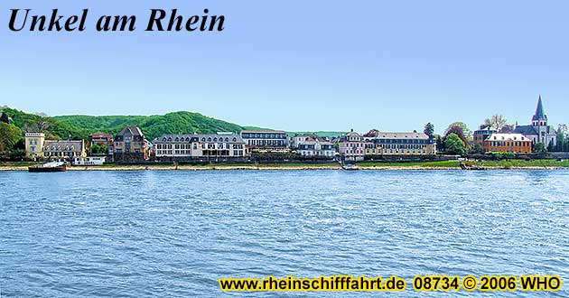 Rheinschifffahrt Unkel Schiffsausflge Linz am Rhein Remagen Bad Honnef Knigswinter Siebengebirge Drachenfels Bad Godesberg Bonn Schifffahrt Kln