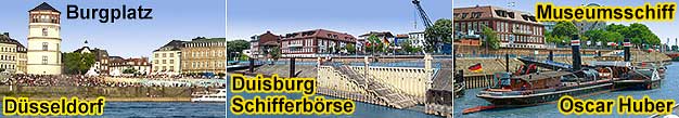 Tagesfahrt auf dem Rhein von Düsseldorf nach Duisburg mit Lunchbuffet an Bord sowie Hafenrundfahrt in Duisburg