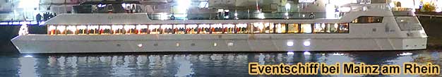 Rheinschifffahrt ab Mainz All-inclusive-Abendfahrt mit Party auf einem Eventschiff