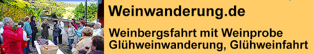 Weinwanderung.de oder Weinbergsfahrt mit Planwagen und Weinprobe im Weinberg, Glhweinwanderung, Glhweinfahrt, Silvesterwanderung, Neujahrswanderung, Rheingau, Rheinhessen, Mittelrhein, Ahr, Nahe, Mosel